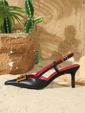 Sapato de Salto Fino Helena Bico Fino 50%OFF