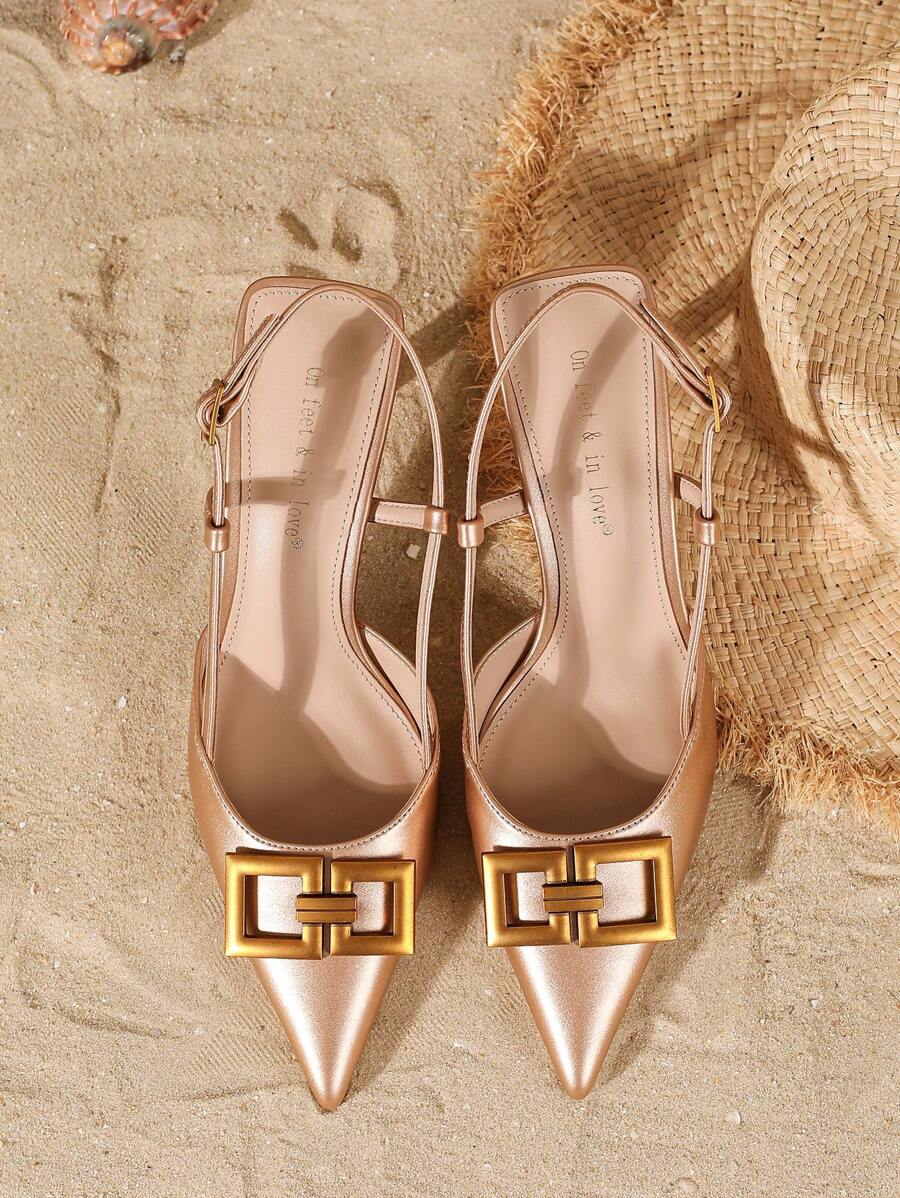 Sapato de Salto Fino Helena Bico Fino 50%OFF