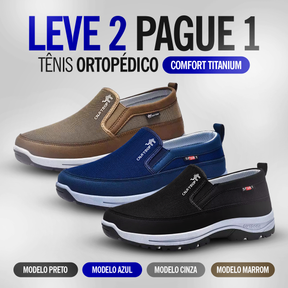 COMPRE 1 LEVE 2 - Tênis Ortopédico Comfort Titanium