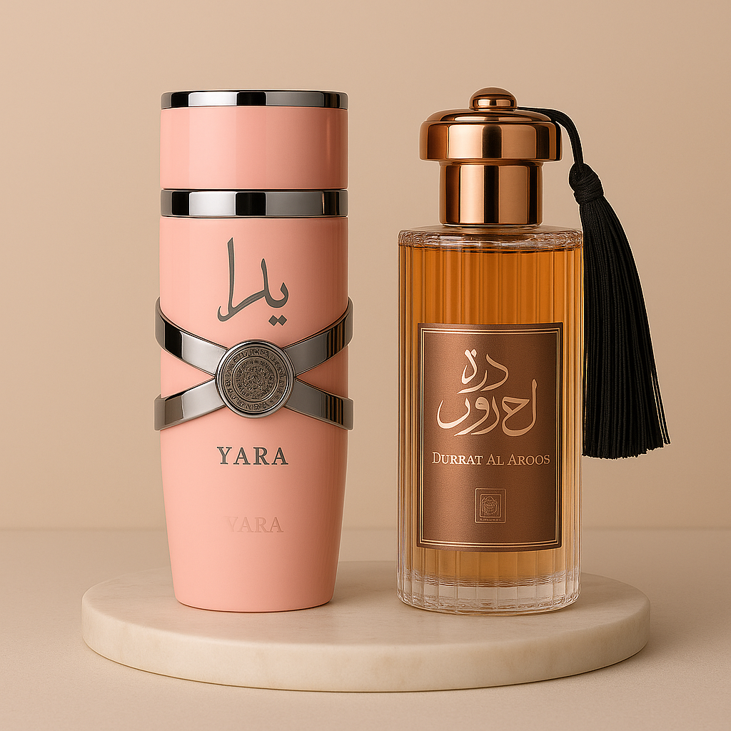 Kit Exclusivo Feminino: Yara Lattafa + Durrat Al Aroos (COMPRE 1 LEVE 2)