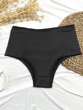 Kit com 10 Calcinhas Basicas Cintura Alta Pala Dupla Forro 100% Algodão Nâo Marca Cós Alto Conforto