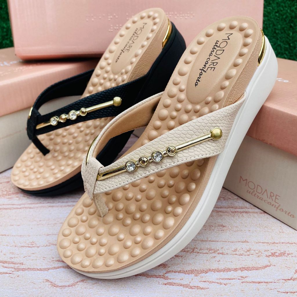 Chinelo Casual Tamanco Feminino Conforto Modare Esporão Joanete Confortável