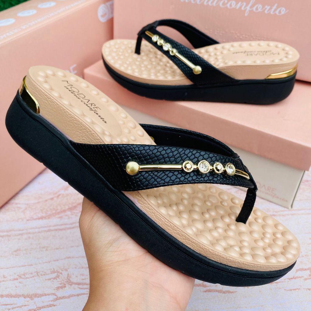 Chinelo Casual Tamanco Feminino Conforto Modare Esporão Joanete Confortável